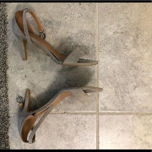 Beige grey heels